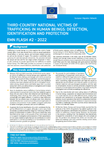 Third‑Country National Victims of Trafficking in Human Beings: Detection, Identification and Protection (flash)